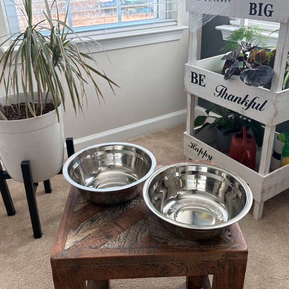 Pet Adobe 2 Pet Bowls with Adjustable Stand Dog or Cat - Picture 4 of 7